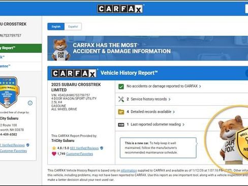 Used 2025 Subaru Crosstrek 2.5i Limited image 10