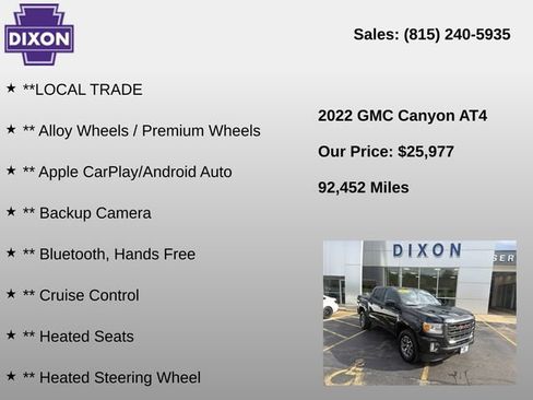 Used 2022 GMC Canyon AT4 w/ Trailering Package AWD/4WD image 4