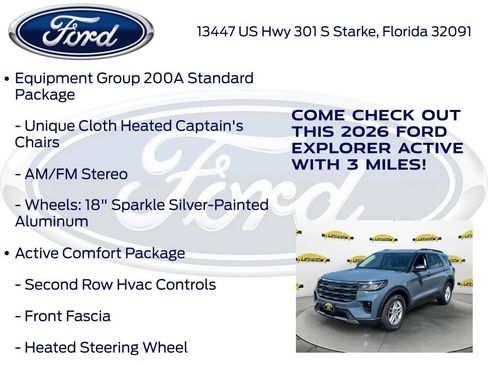 New 2026 Ford Explorer Active w/ Active Comfort Package RWD image 15