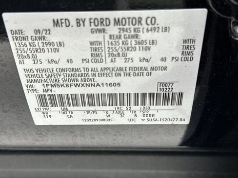 Used 2022 Ford Explorer Limited w/ Hybrid Equipment Group 310A AWD/4WD image 27