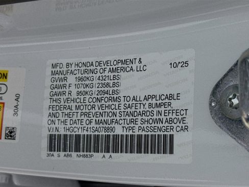 New 2025 Honda Accord SE image 37
