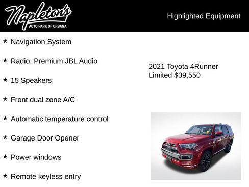 Used 2021 Toyota 4Runner Limited image 3