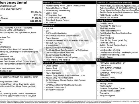 Used 2025 Subaru Legacy Limited image 46