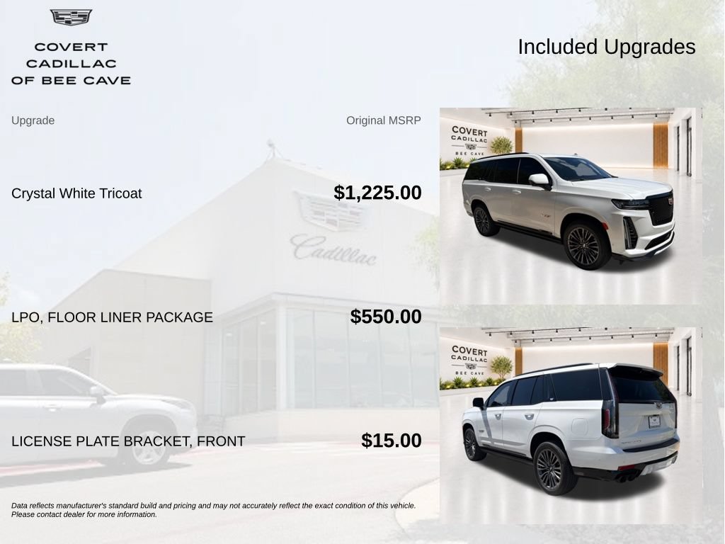 Used 2024 Cadillac Escalade V w/ LPO, Floor Liner Package AWD/4WD image 12