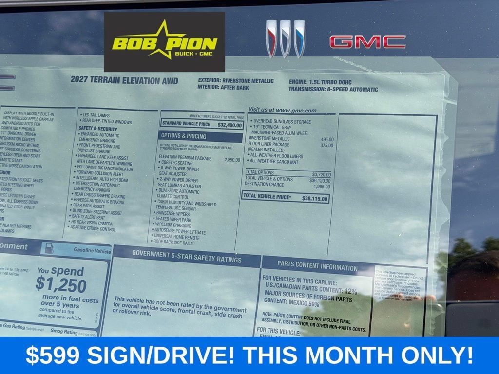New 2027 GMC Terrain Elevation w/ Elevation Premium Package AWD/4WD image 8