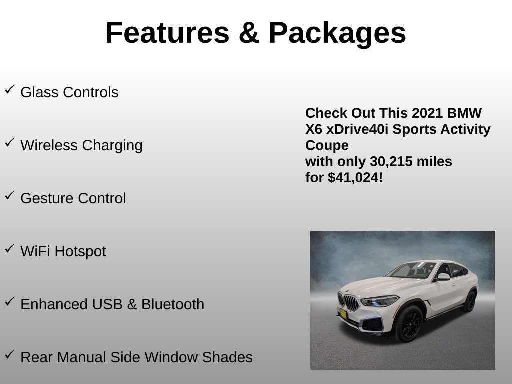 Used 2021 BMW X6 xDrive40i w/ Executive Package 2 AWD/4WD image 8
