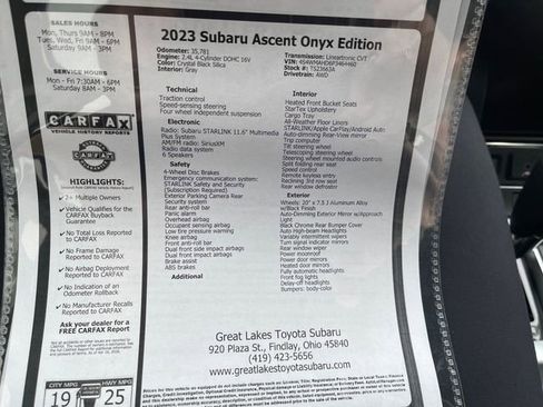 Used 2023 Subaru Ascent Onyx Edition image 27