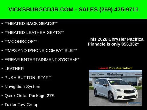 New 2026 Chrysler Pacifica Pinnacle w/ Trailer Tow Group image 11