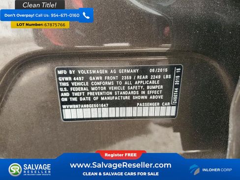 Used 2016 Volkswagen CC R-Line FWD image 16