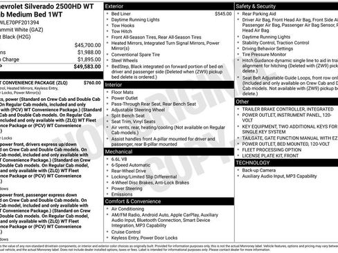 Used 2023 Chevrolet Silverado 2500 W/T w/ WT Fleet Convenience Package image 7