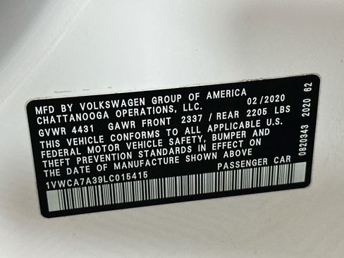 Used 2020 Volkswagen Passat 2.0T SEL FWD image 33