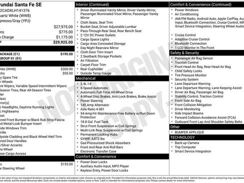 Used 2020 Hyundai Santa Fe SE w/ Cargo Package AWD/4WD image 1