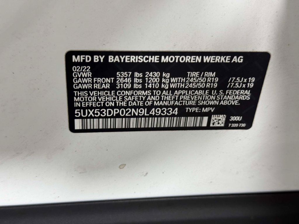 Used 2022 BMW X3 xDrive30i w/ Convenience Package AWD/4WD image 16