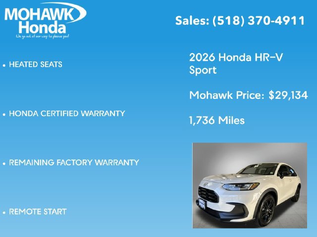 Certified 2026 Honda HR-V Sport image 16