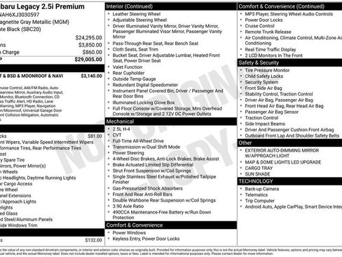 Used 2018 Subaru Legacy 2.5i Premium image 1