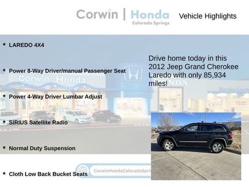 Used 2012 Jeep Grand Cherokee Laredo w/ Laredo E Group image 6