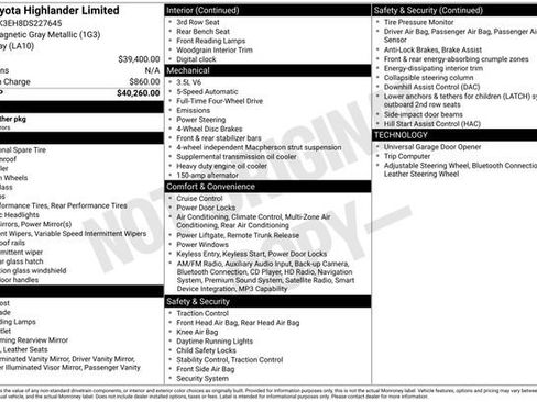 Used 2013 Toyota Highlander Limited AWD/4WD image 42