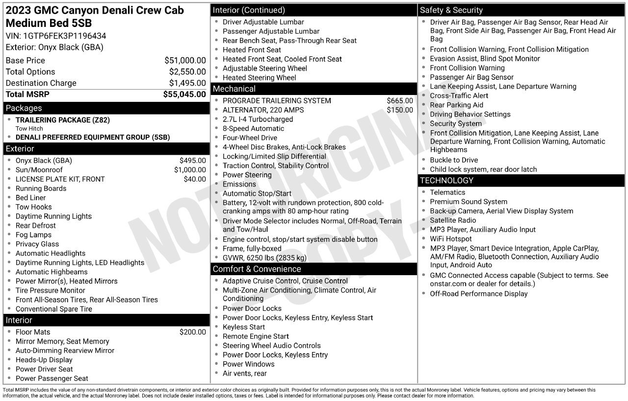 Used 2023 GMC Canyon Denali AWD/4WD image 5