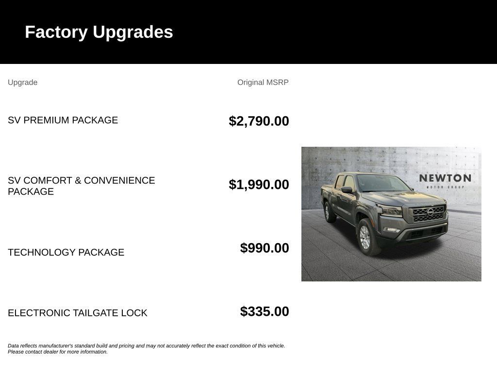 Used 2022 Nissan Frontier SV w/ SV Premium Package RWD image 7