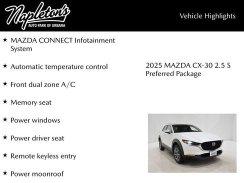 New 2025 MAZDA CX-30 AWD 2.5 S w/ Preferred Package image 15