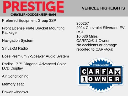 Used 2024 Chevrolet Silverado EV RST AWD/4WD image 2