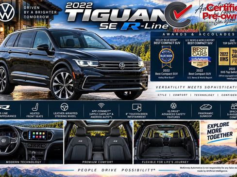 Used 2022 Volkswagen Tiguan SE R-Line FWD image 2