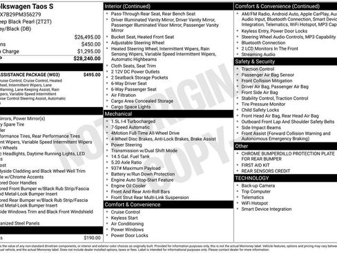 Used 2023 Volkswagen Taos S w/ Driver Assistance Package image 23