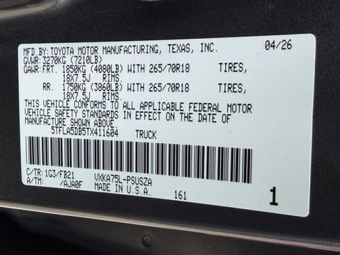 New 2026 Toyota Tundra SR5 AWD/4WD image 26