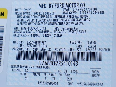 Used 2024 Ford Mustang GT Premium w/ GT Performance Package RWD image 48