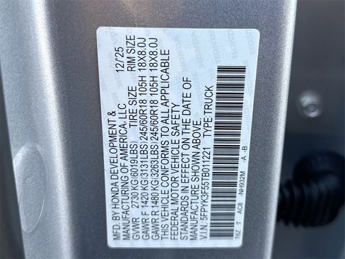 New 2026 Honda Ridgeline RTL image 26