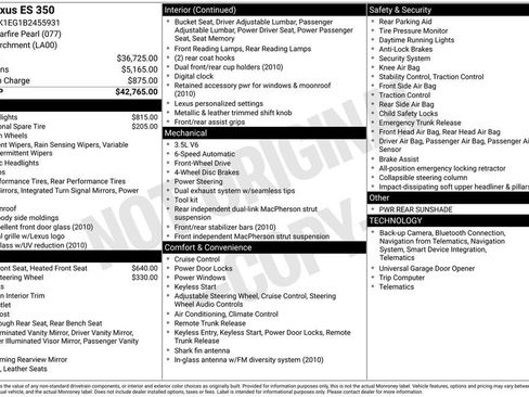 Used 2011 Lexus ES 350 image 7