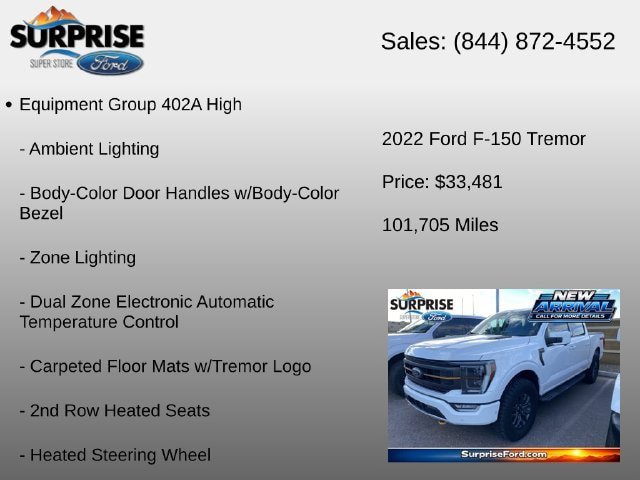 Used 2022 Ford F150 Tremor w/ Equipment Group 402A High AWD/4WD image 15