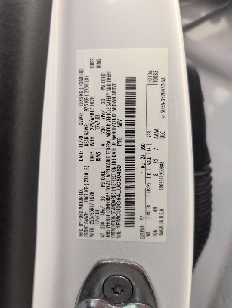 Certified 2020 Ford Escape SE FWD image 42