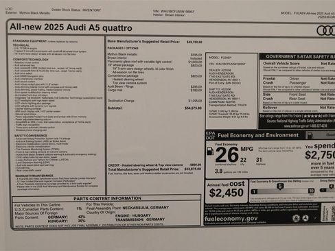 New 2025 Audi A5 2.0T Premium image 31