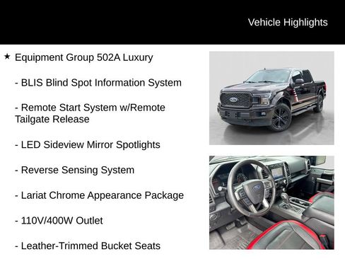 Used 2019 Ford F150 Lariat w/ Equipment Group 502A Luxury AWD/4WD image 6