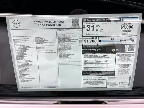 New 2025 Nissan Altima 2.5 SR w/ SR Premium Package image 37