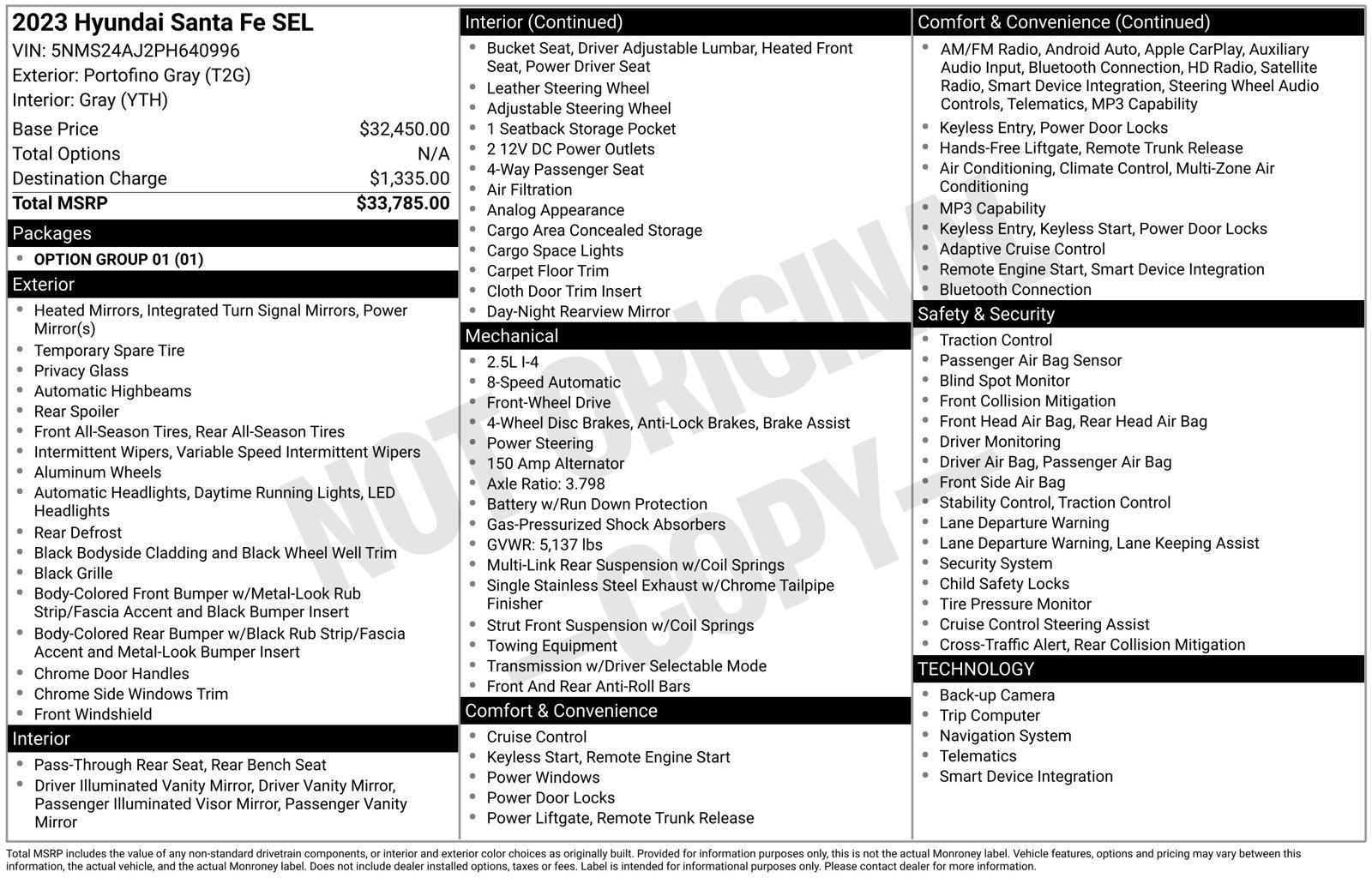 Used 2023 Hyundai Santa Fe SEL FWD image 64