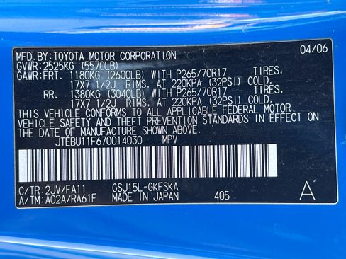 Used 2007 Toyota FJ Cruiser 4WD image 30