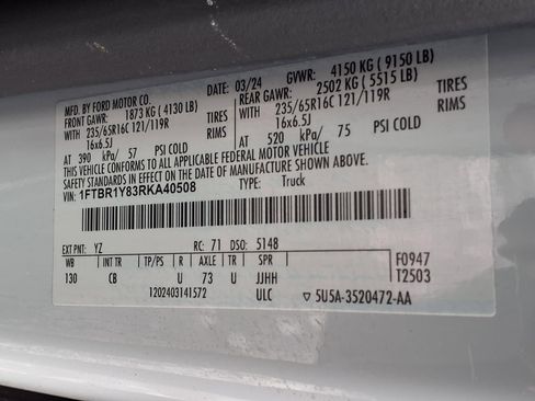 Used 2024 Ford Transit 250 Low Roof w/ Exterior Upgrade Package image 24