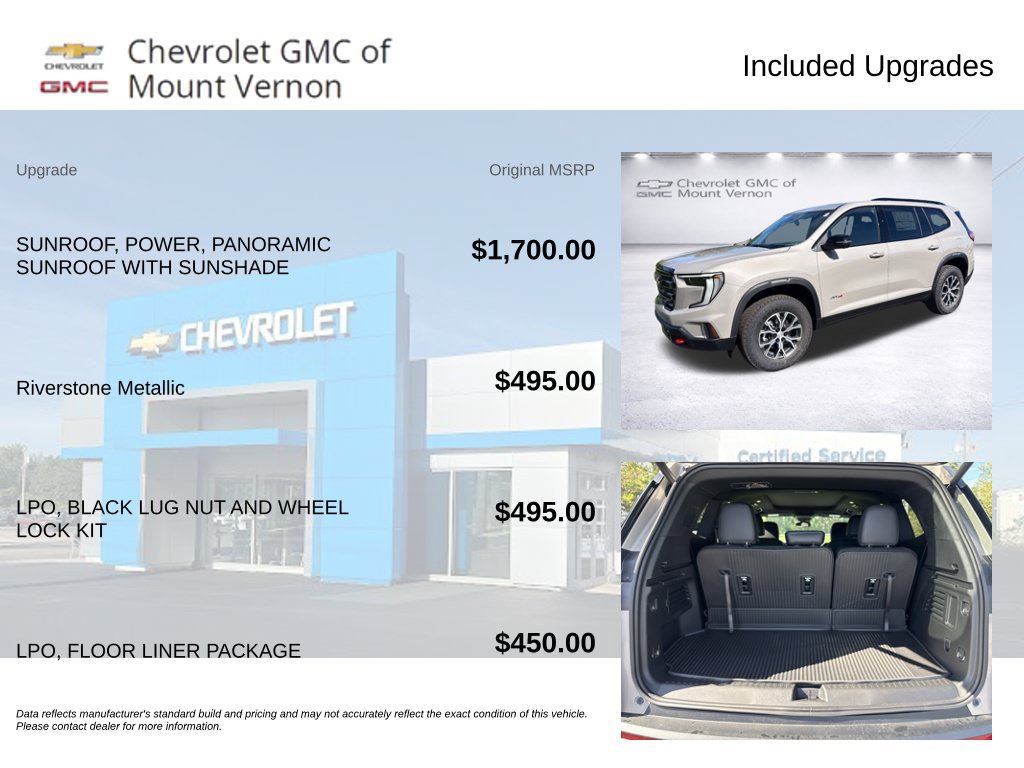 New 2027 GMC Acadia AT4 w/ LPO, Floor Liner Package AWD/4WD image 6