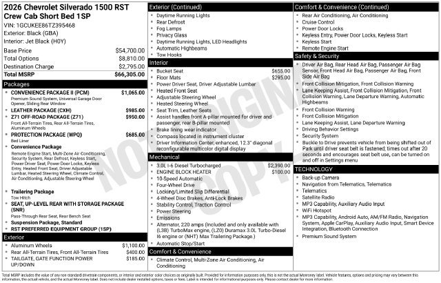 New 2026 Chevrolet Silverado 1500 RST w/ Convenience Package II AWD/4WD image 4