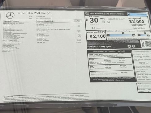 New 2026 Mercedes-Benz CLA 250 image 30