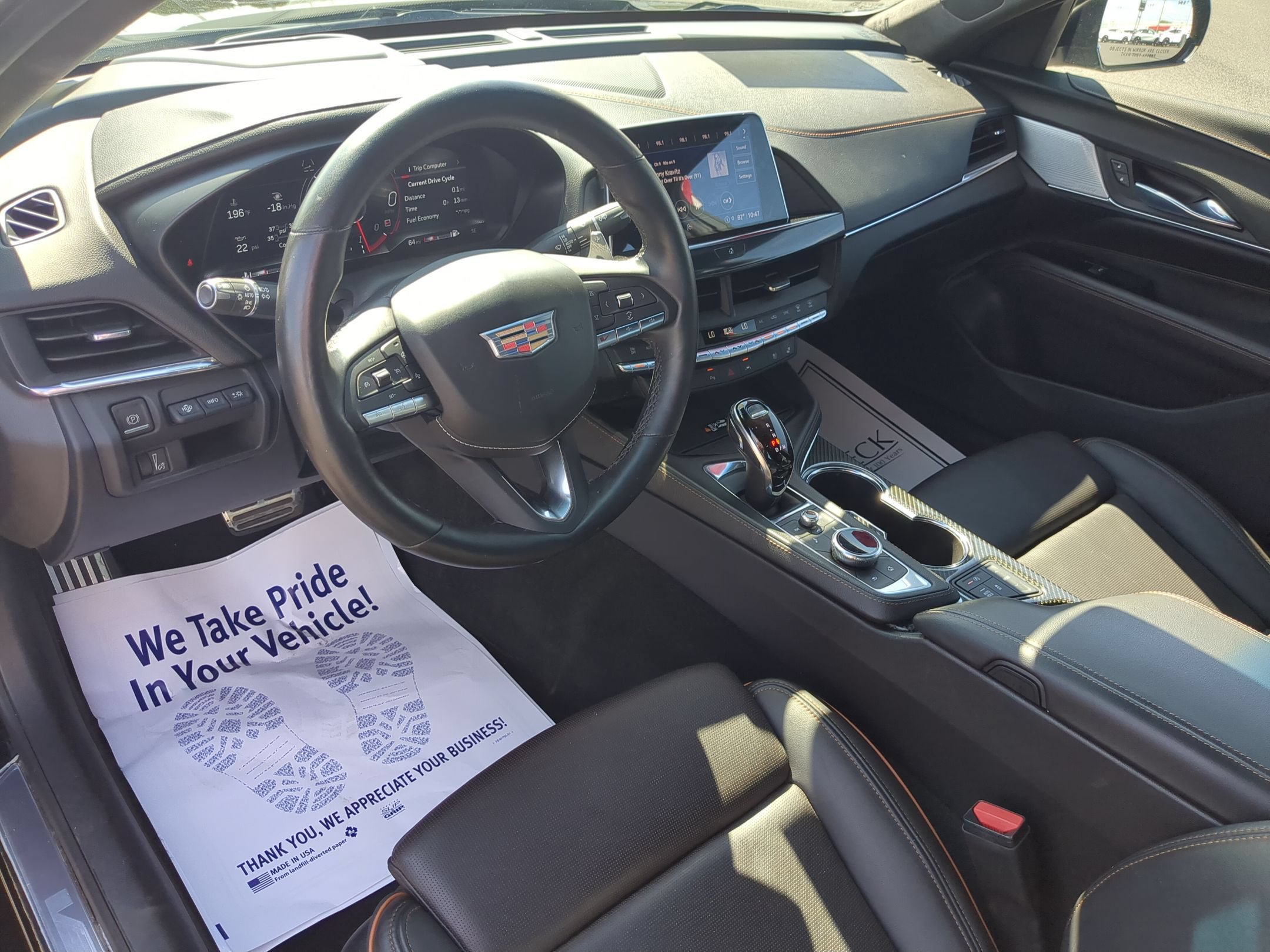 Certified 2022 Cadillac CT4 V w/ Technology Package RWD image 9