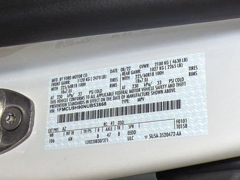 Used 2022 Ford Escape SEL image 35