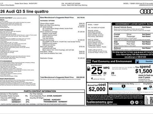 New 2026 Audi Q3 quattro 2.0T AWD/4WD image 37