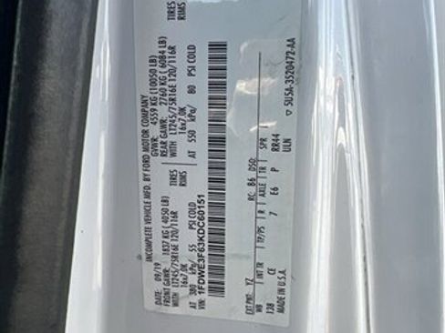 Used 2019 Ford E-350 and Econoline 350 Super Duty w/ Power Windows & Locks Group RWD image 7