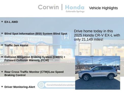 Used 2025 Honda CR-V EX-L image 6