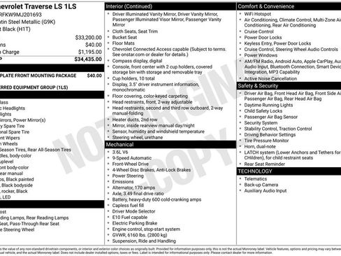 Used 2021 Chevrolet Traverse LS image 5