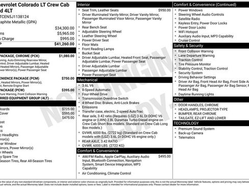 Used 2018 Chevrolet Colorado LT w/ Luxury Package, Chrome image 40