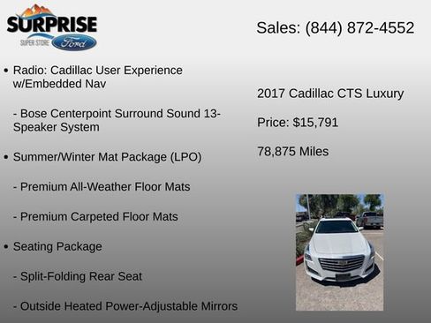 Used 2017 Cadillac CTS Luxury RWD image 11